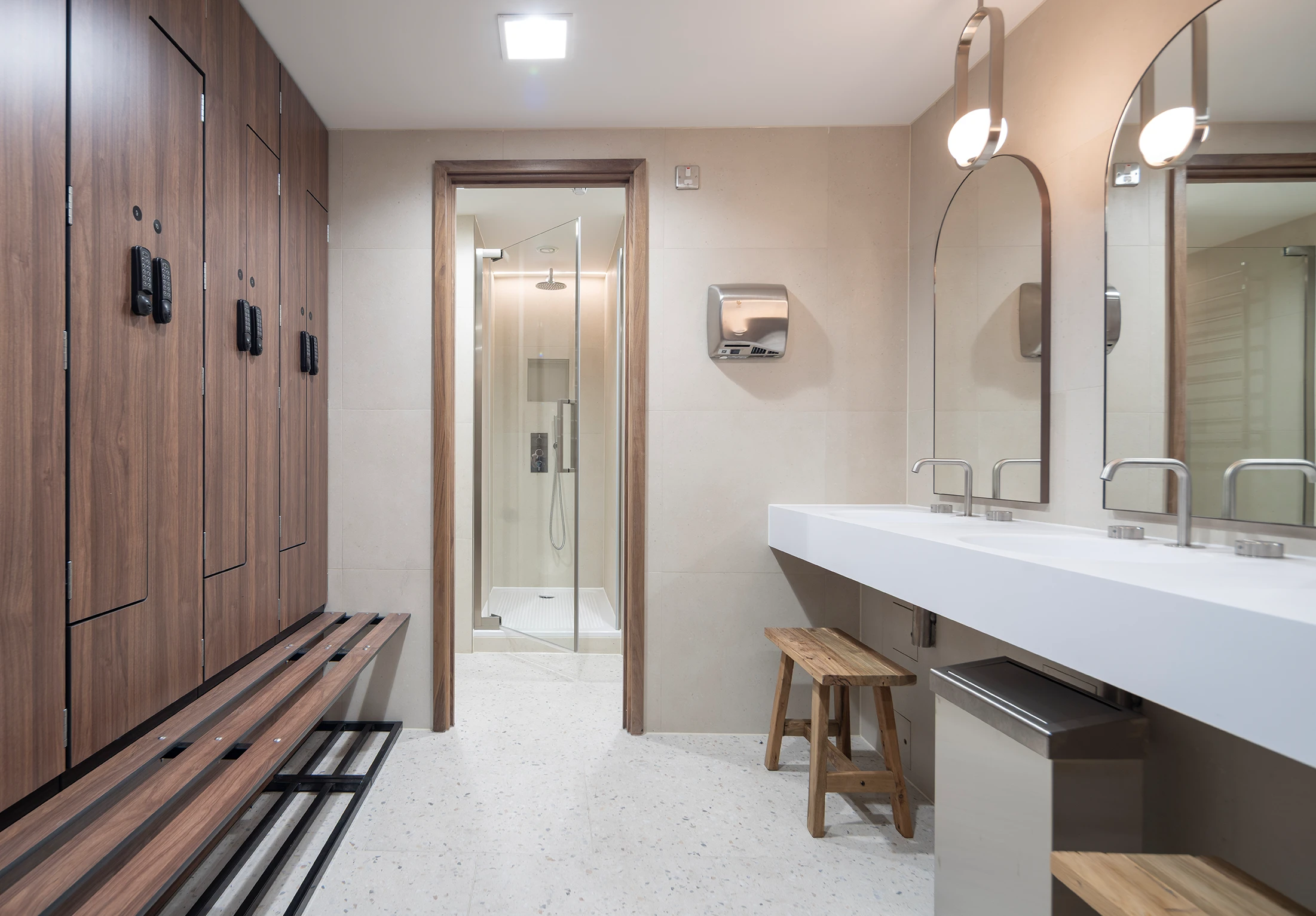 Showers and changing rooms
